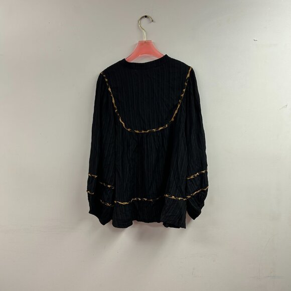 Texture Fabric Blouse with Animal Print - WC5206 - Picture 2 of 2